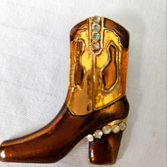 Boot & Hat Set Whymsical Western Cowboy/girl Brooches Pins Vintage 80s-90s Era - Picture 6 of 8